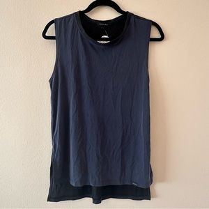 NWT Koral Hi-Low Blue/Black Tank Top // Size Large